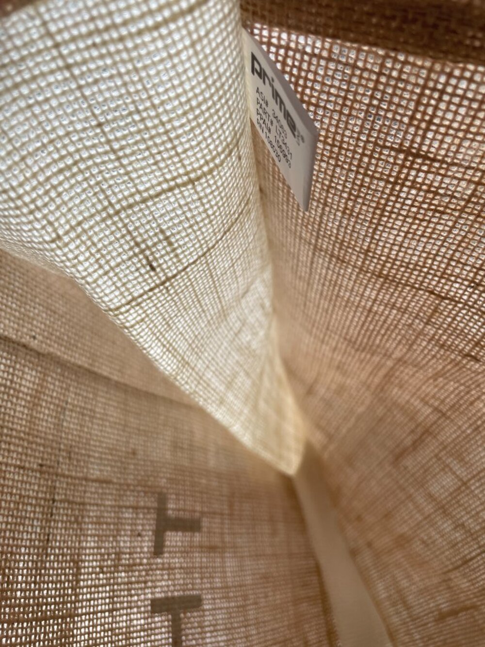 The Cove Atlantis in the Bahamas-tan jute burlap beach bag - Picture 3 of 7